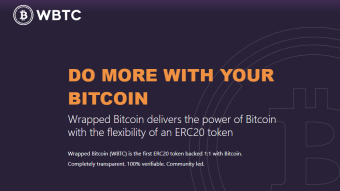 Bitcoins enter into the Decentralised Finance  World with Wrapped Bitcoins (WBTC)