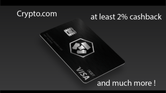 Crypto.com: a visa card with at least 2% cashback. And much more