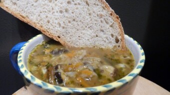 Spicy wild mushroom tripe - Parasol mushroom tripe