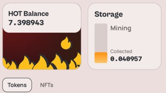 Mining Free HotCoin on Telegram on near blockchain