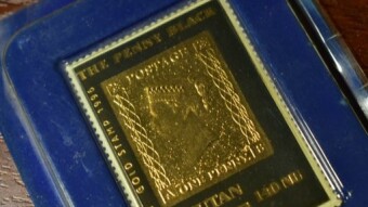 Trumpman's Treasury #3 - 22 Karat Gold Stamp "BHUTAN - THE PENNY BLACK STAMP"