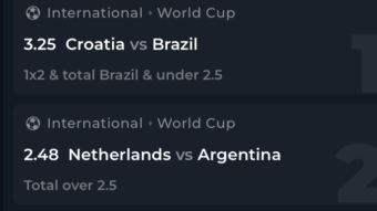 World cup Quarter-finals betting advice and tips! Odds today: 8.06