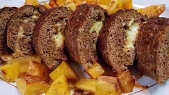 Foodbook #1267 meatloaf with cheese inside
