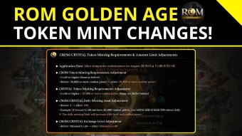 ROM Golden Age ⚔️| Token CROM/CRYSTAL Minting Changes!