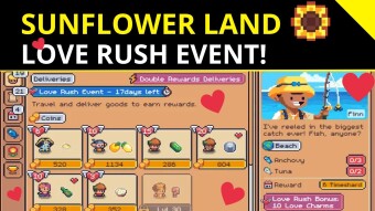 Sunflower Land 🌻| Love Rush - Collect Love Charms to Earn $FLOWER!