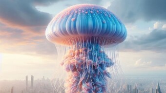 Giant jellyfish in the sky
