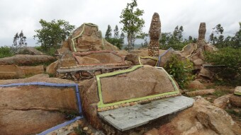 Exploring the nature enriched path of the Rock Garden terrain in Melkote