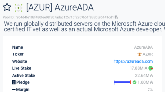 AzureADA's view on blocks and more updates