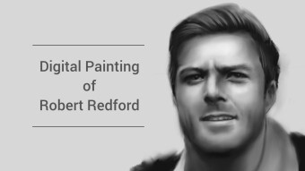 Digital Drawing - Soft Brush - Robert Redford