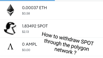 How to withdraw SPOT through the polygon network?