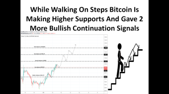 While Walking On Steps Bitcoin Is Making Higher Supports And Gave 2 More Bullish Continuation Signals