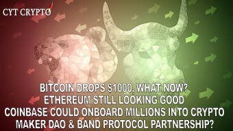 ETH Looking Good - BTC Down $1,000 What Now? - Huge Coinbase News - Band and MakerDao Partnership?