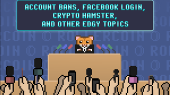 Rollercoin: Account Bans, Facebook Login, Crypto Hamster, and more