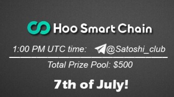 Join the AMA of Satoshi Club x Hoo Smart Chain. Rewards: 500 USDT, July 7th.