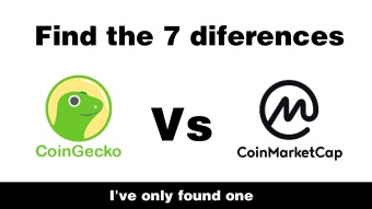 Find the 7 differences. CoinMarketCap VS CoinGecko.