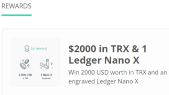 Upto 2000$ worth of TRON (TRX) Contest Update