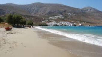 Greece - Islands - Cyclades - Amorgos - Beaches: Aegiali Beach.