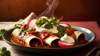¿Con queso las enchiladas?