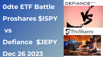 Proshares ISPY vs Defiance JEPY Dec 26 2023
