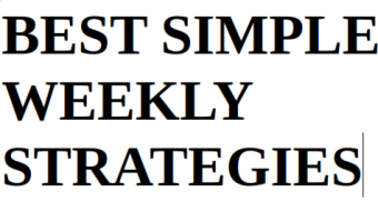 Weekly simple profitable strategies (week December 25 -December 31, 2023)