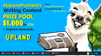 #UplandPublish0x Writing Contest and Twitter Giveaway: $1,000 in ETH Rewards!