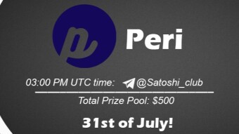 Join the AMA of Satoshi Club x Peri. Rewards: 500 USDT, July 31st.
