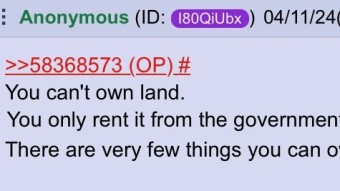 Why Do I Have to Pay PROPERTY TAXES? | 4chan greentext