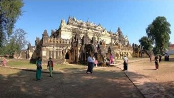 The Maha Aung Mye Bom Sam Monastery - My journey through Asia, Myanmar - part 1 (outside)