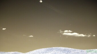 Moon rising over the Pine Log Mountains - Infrared Photography