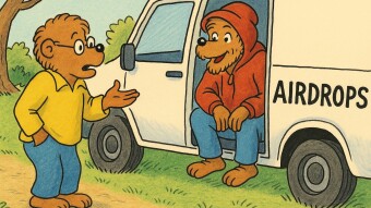 There’s a Guy at the Park Selling Airdrops Out of a Van (Crypto Satire)