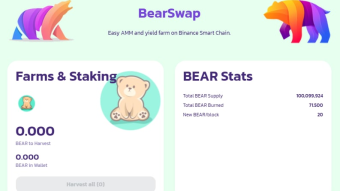 BearSwap Finance (BEAR) || Automated Market Maker (AMM) - Decentralized Exchange Protocol on BSC.