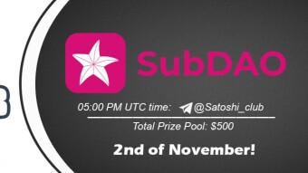 Join the AMA of Satoshi Club x SubDAO. Rewards: 500 USDT, November 2nd.