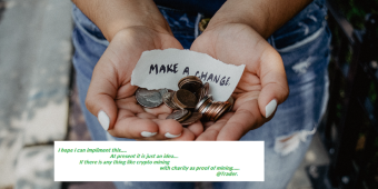 Charity as proof of mining.!!!
