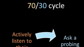 70/30 rule or as I like to call it “shut up and listen"