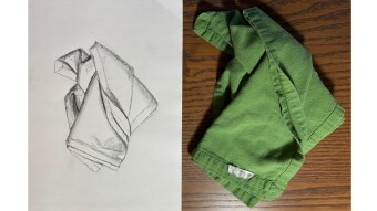 Crumpled napkin