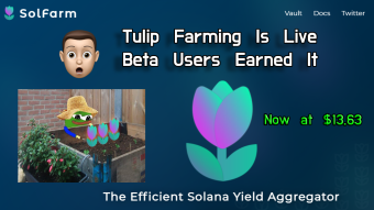 SolFarm Is the First Yield Aggregator on Solana and Tulip Token Launched