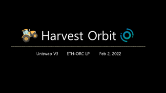 Newest Partnership Harvest Finance X Orbit Chain