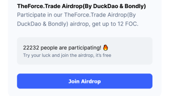 TheForce.Trade Airdrop on CoinMarketCap - win up to 12 FOC