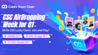 CoinEx Smart Chain | Obtén grandes recompensas en CET y NFTs con la CSC Airdropping Week en este primer trimestre del año