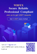 AIRDROP WBFEX  2 USDT PER REFER KYC AND 0.5 USDT NO KYC