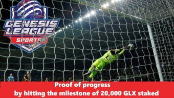 Genesis League Sports - Proof of progress by hitting the milestone of 20,000 GLX staked