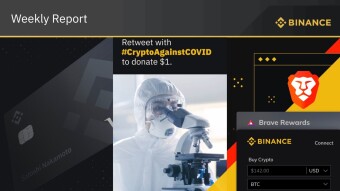 Binance widget on Brave Browser