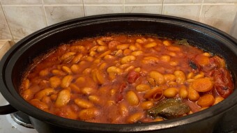 Foodbook #628 baked giant beans – Gigantes