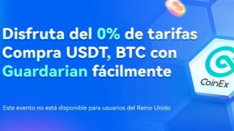Ahorra en tus transacciones: Compra y vende criptomonedas sin comisiones en CoinEx a través de Guardarian
