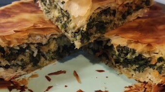 Foodbook #1259 homemade spinach pie