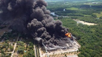 Massive Fire at a Chemical Plant in Northern Illinois