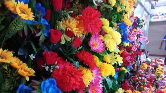 Artificial flower photography.