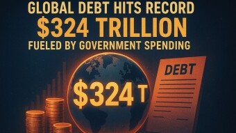 Global Debt Hits Record $324 Trillion, Fueled by Government Spending