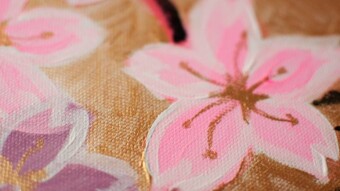 Blooming Sakura Branch Painting