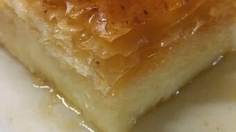 Foodbook #1082 Greek galaktobouriko